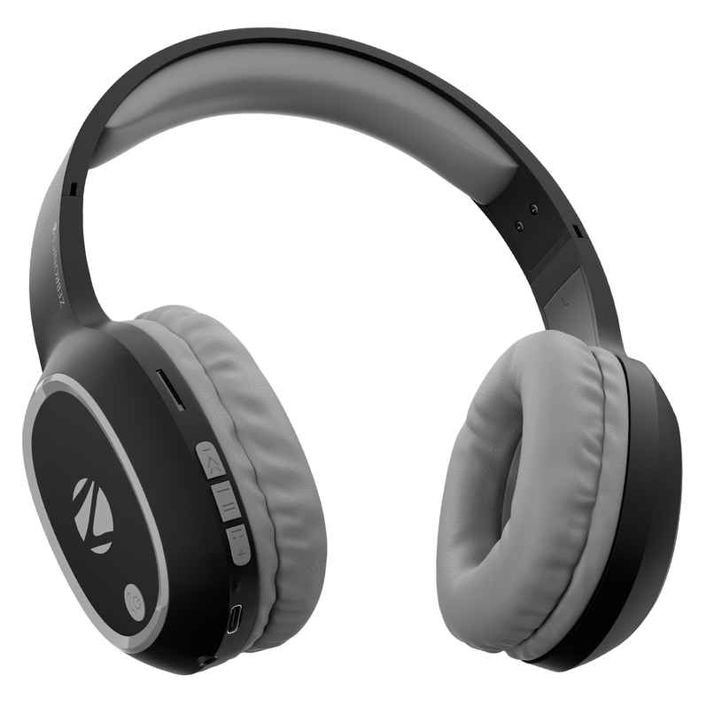ZEBRONICS THUNDER Bluetooth 5.3 Wireless Headphones with 60H Backup, Gaming Mode, Dual Pairing, ENC, AUX, Micro SD, Voice assistant, Comfortable Earcups, Call Function - Black
