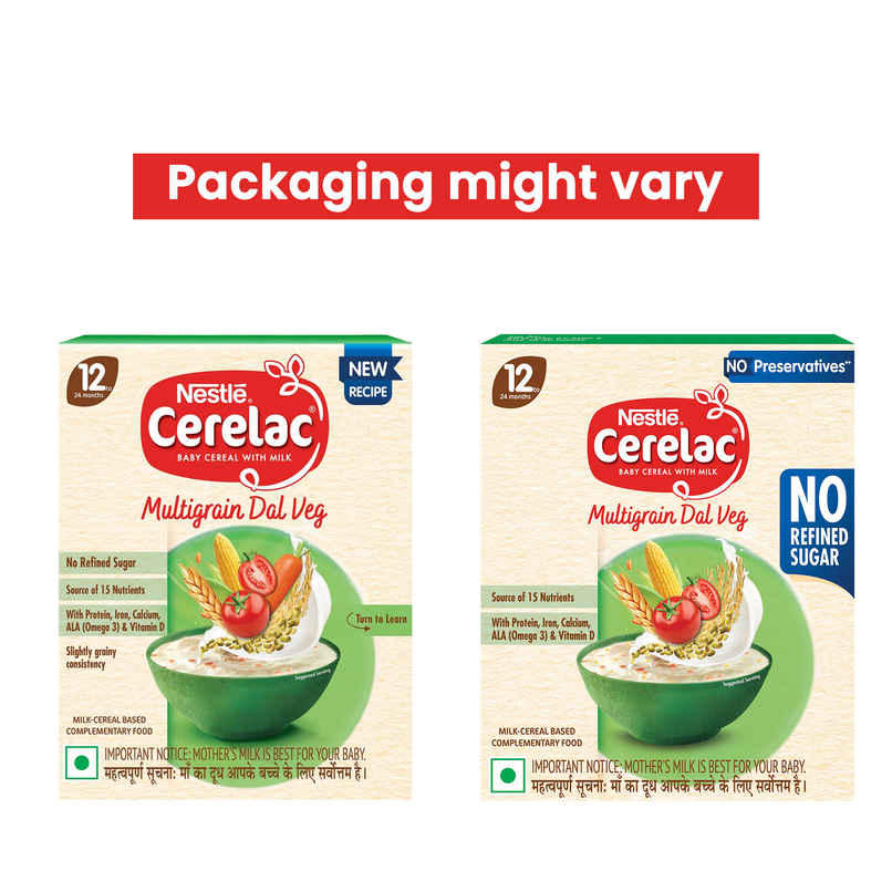 Nestle Nutrition Cerelac Multigrain Dal Veg Baby Food Cereal Nestle Nutrition Cerelac Multigrain Dal Veg Baby Food Cereal