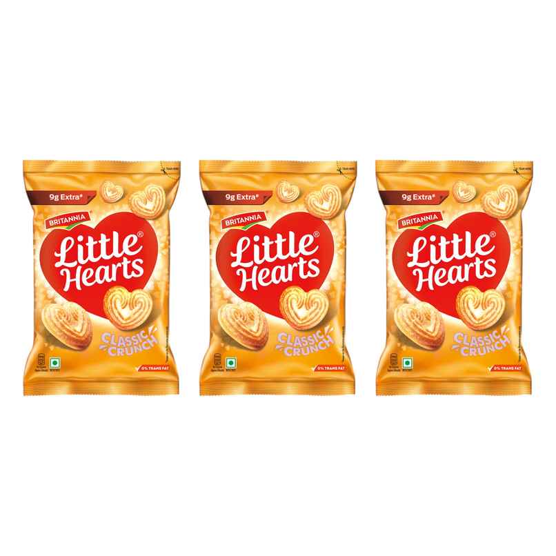 Britannia Little Hearts Classic Crunch Biscuits Combo