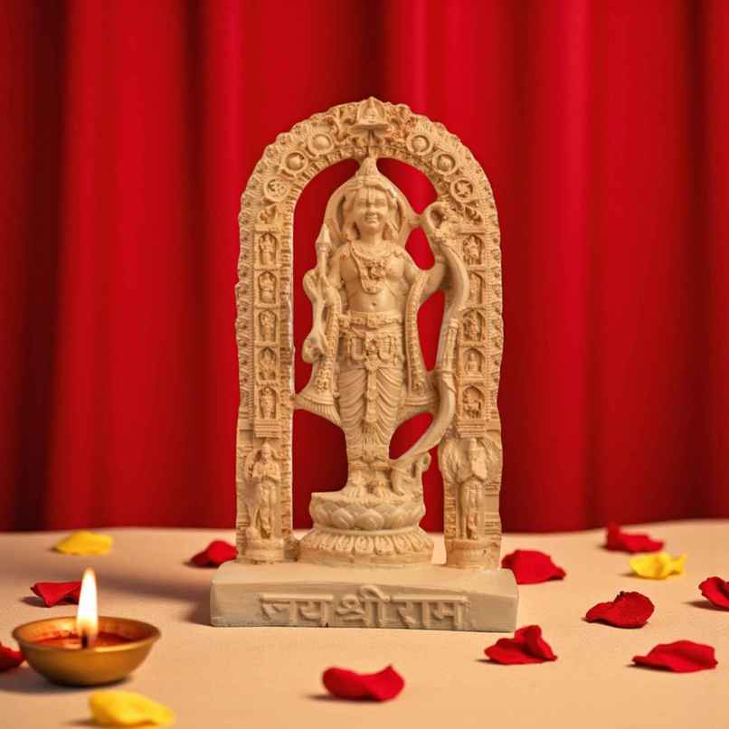 Shri Ram Lalla Idol | Premium Beige Mandir Colour | ServDharm