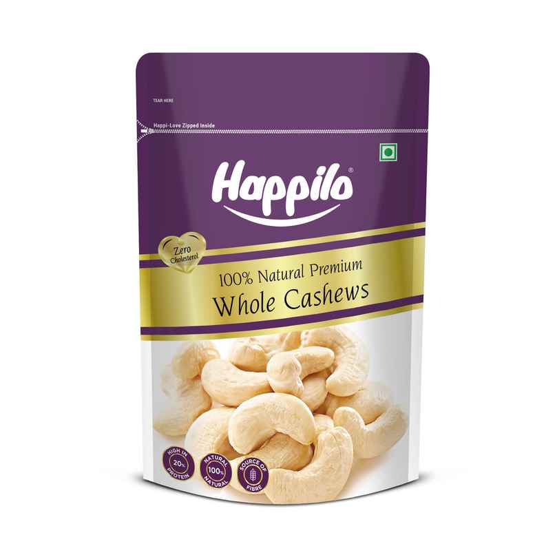 Happilo Premium Whole Cashew Nuts | Whole Kaju | Dry Fruits