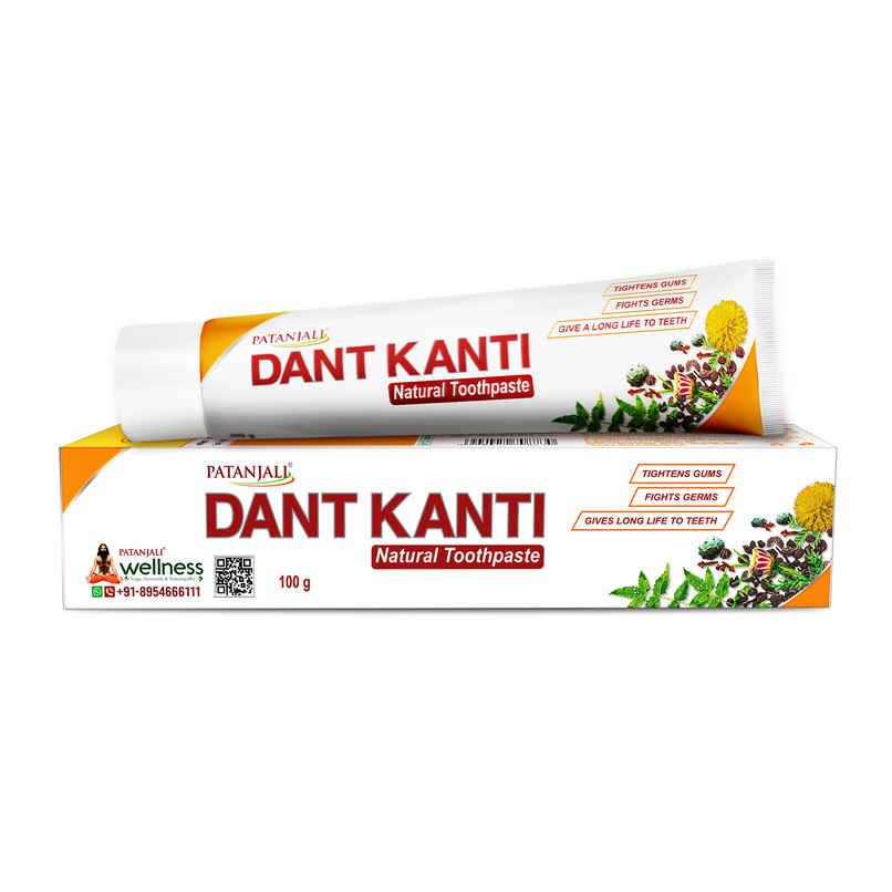 Patanjali Dant Kanti Natural Toothpaste - Herbal Oral Care,Fights Cavities and Germs Patanjali Dant Kanti Natural Toothpaste - Herbal Oral Care,Fights Cavities and Germs