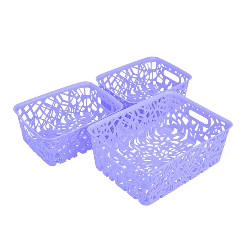 FLAIR Zig Zag Basket Set without Lid | Purple FLAIR Zig Zag Basket Set without Lid | Purple