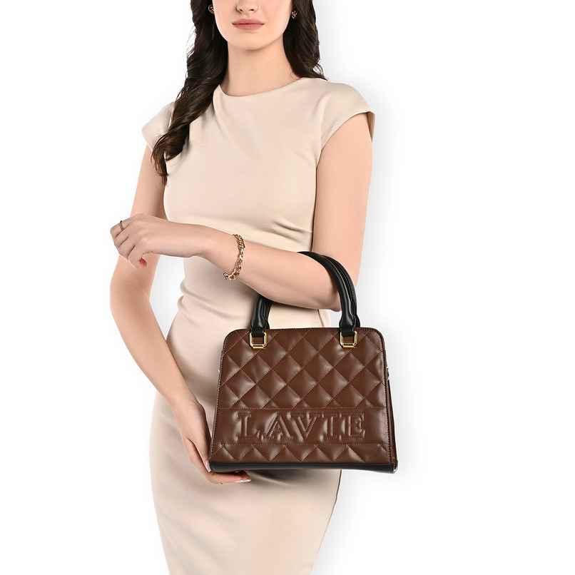 Lavie Womens Quilt Joanna Small Satchel Handbag D Tan