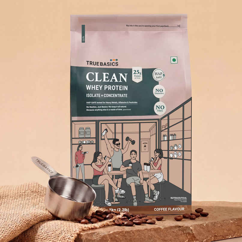TrueBasics Clean Whey Protein Powder Isolate & Concentrate Blend (Coffee) TrueBasics Clean Whey Protein Powder Isolate & Concentrate Blend (Coffee)