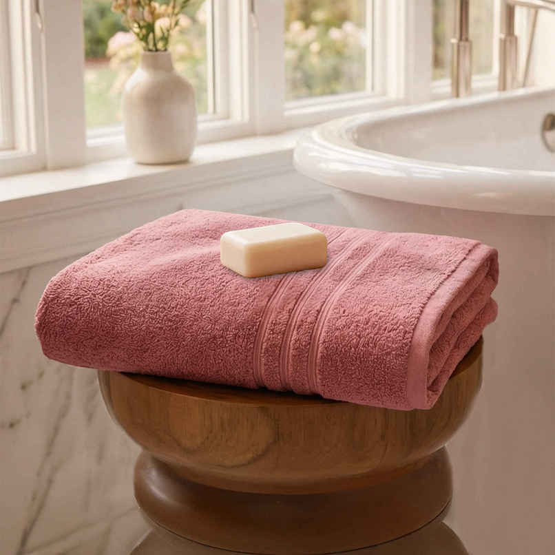 Mytrident Comfort Living Cotton Bath Towel | Apple Red Mytrident Comfort Living Cotton Bath Towel | Apple Red