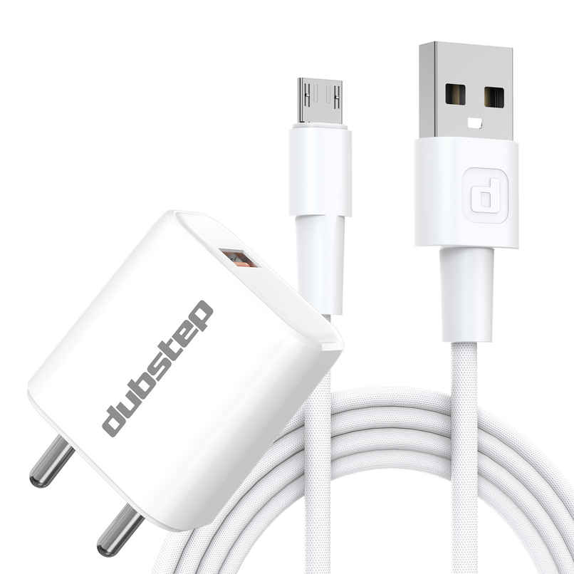 Dubstep Sprint 12W Charger ( Adapter with Cable USB-A To Micro USB, White) Dubstep Sprint 12W Charger ( Adapter with Cable USB-A To Micro USB, White)
