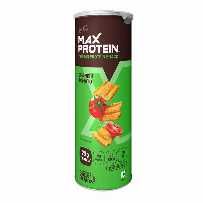 RiteBite Max Protein Spanish Tomato Multigrain Protein Chips | 20g Protein | 8g Fiber | Gluten Free