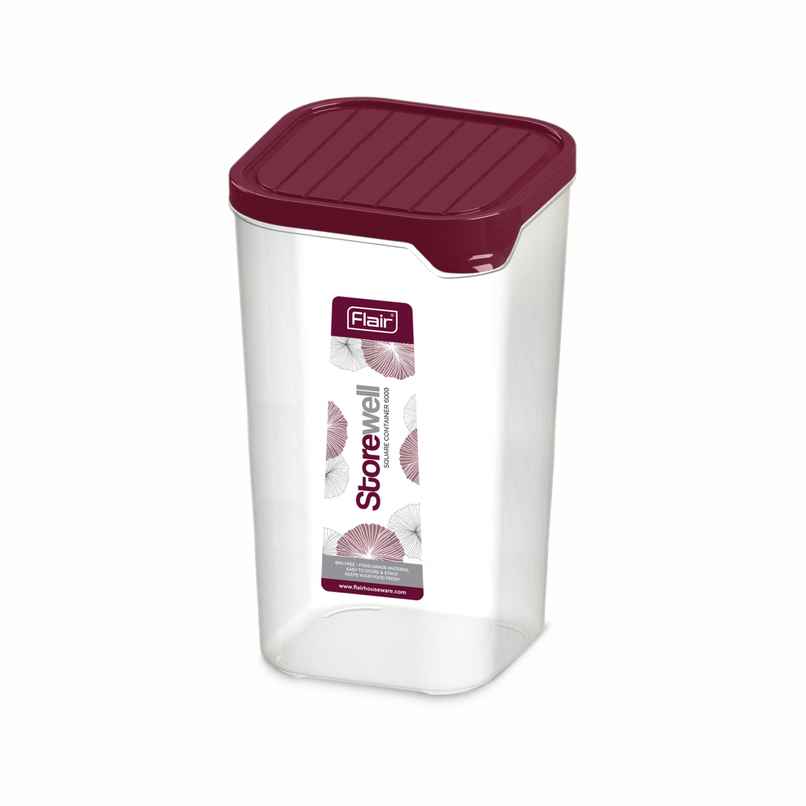 Flair Plastic Storewell Food Storage Containers 3000Ml (Maroon), Food Grade, Bpa Free Flair Plastic Storewell Food Storage Containers 3000Ml (Maroon), Food Grade, Bpa Free