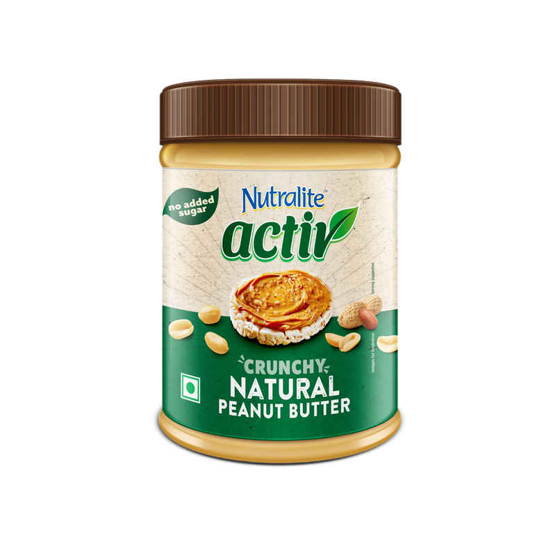 Nutralite Activ Peanut Butter Plant Based Protein Source Natural Crunchy