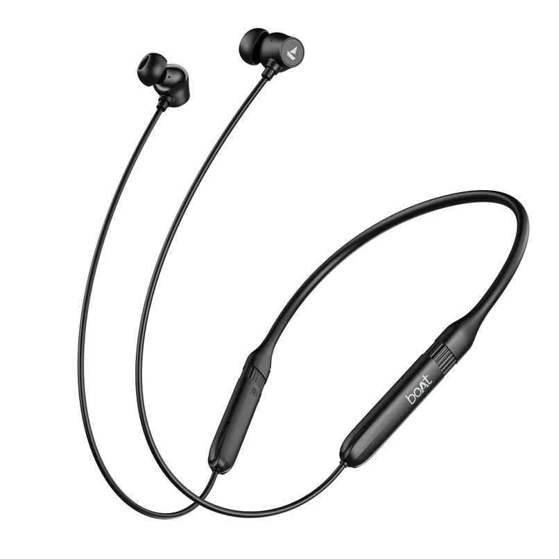 boAt Rockerz 301 ANC,30dB ANC,13mm Drivers,40ms Low Latency,Enx Tech,Bluetooth Neckband | Onyx Black