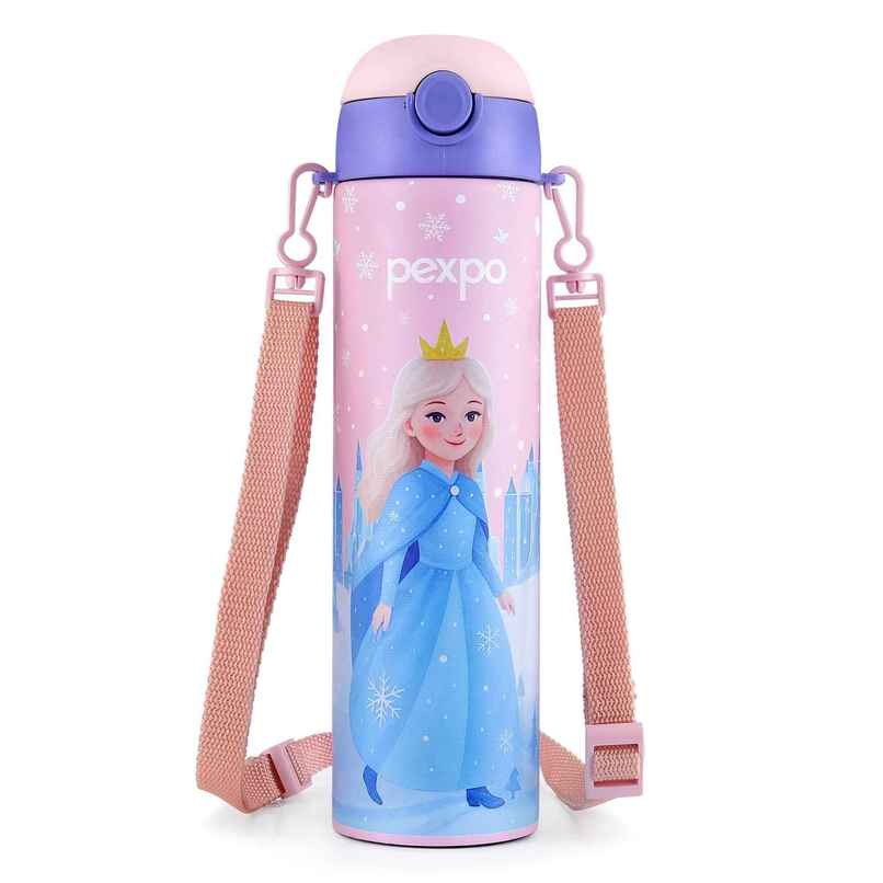 Pexpo Pixy Hot & Cold Stainless Steel Kids Bottle | Thermosteel Flask | Pink | 470 ml Pexpo Pixy Hot & Cold Stainless Steel Kids Bottle | Thermosteel Flask | Pink | 470 ml