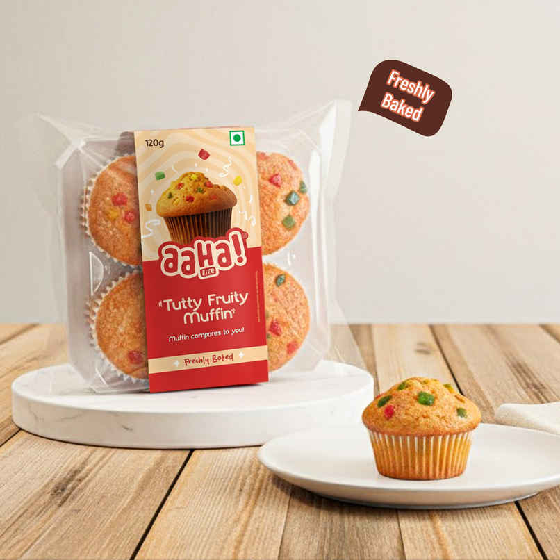 Aaha Life Fresh Tutty Fruity Muffin | Eggless