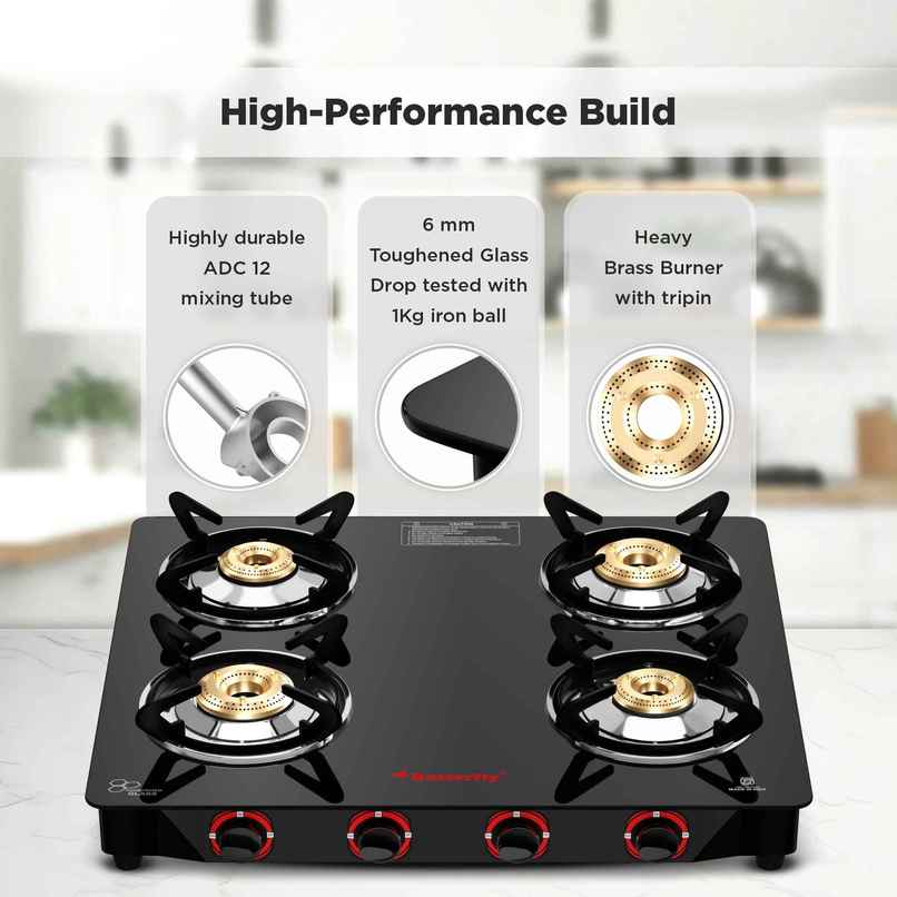 Butterfly Smart 4 Burner Glass Top Stove