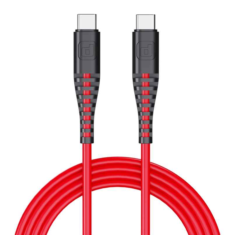 Dubstep Blaze Ultra 65W 6A Fast Data Charging Type C To Type C Cable (Red) Dubstep Blaze Ultra 65W 6A Fast Data Charging Type C To Type C Cable (Red)