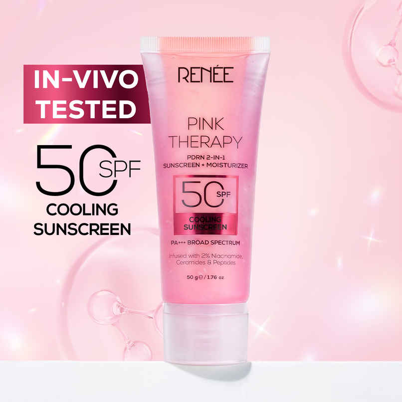 Renee Pink Therapy PDRN 2-In-1 Sunscreen + Moisturizer | In-Vivo Tested SPF 50 PA+++