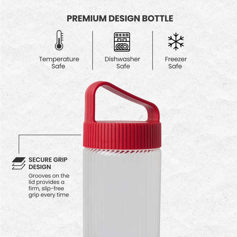 United Colors of Benetton Glass Water Bottle Silicone Base Leakproof BPA Free Durable