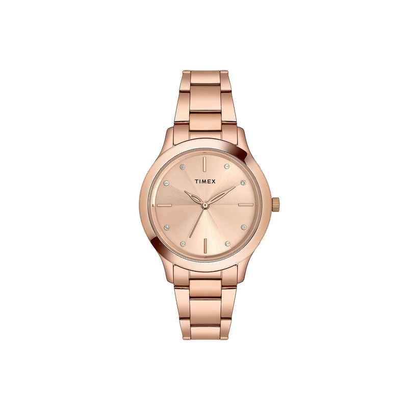 TIMEX Women's Round Dial Analog Watch | TWEL98SMU07 | Pink TIMEX Women's Round Dial Analog Watch | TWEL98SMU07 | Pink