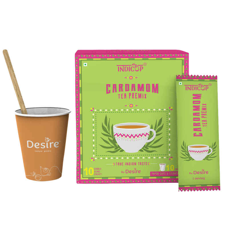 Indicup Cardamom(Elaichi Chai) Tea Premix