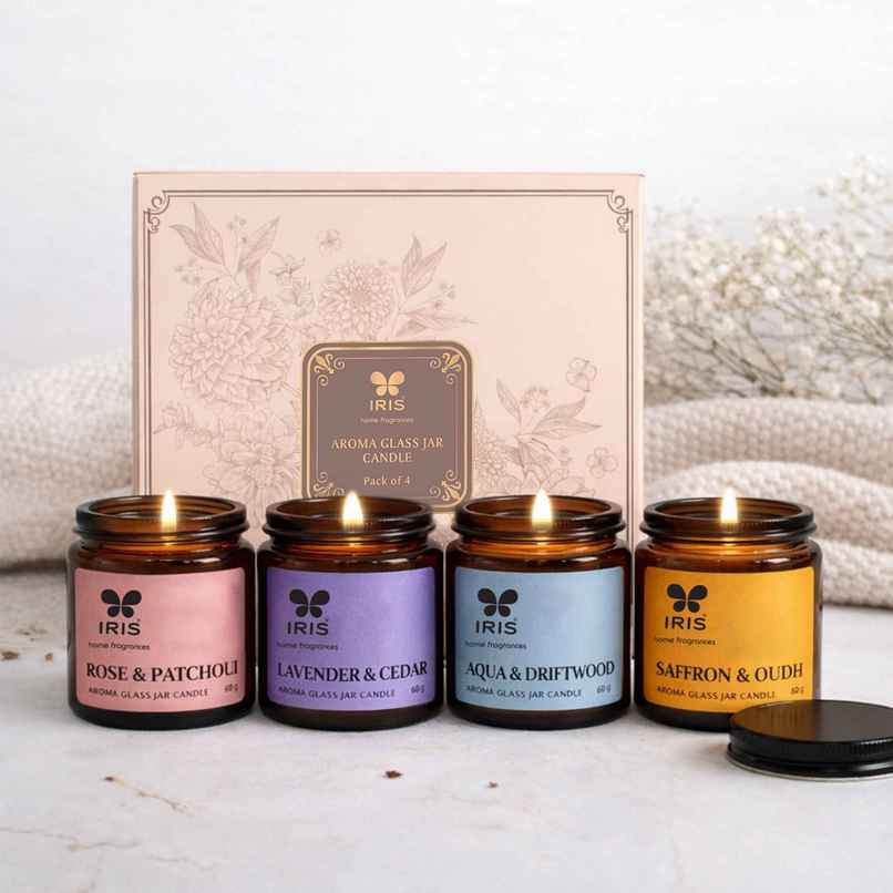 IRIS Aroma Glass Jar Candle | Assorted Fragrance