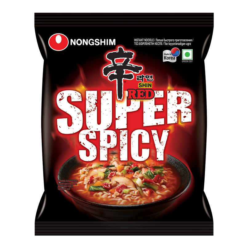 Korean Nongshim Shin Red Super Spicy Veg Korean Nongshim Shin Red Super Spicy Veg