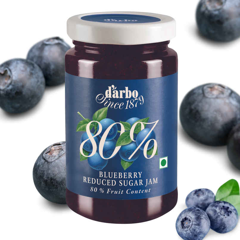 Darbo Blueberry Reduced Sugar Jam 80% Fruit Content Breakfast Jam Darbo Blueberry Reduced Sugar Jam 80% Fruit Content Breakfast Jam