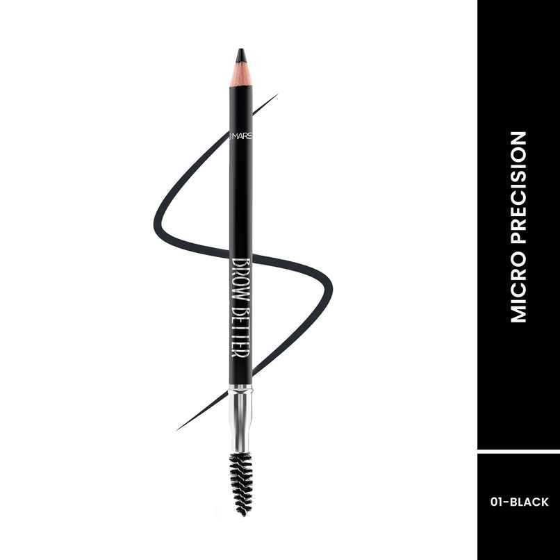 MARS Cosmetics Brow Better Eyebrow Pencil With Spoolie | Black