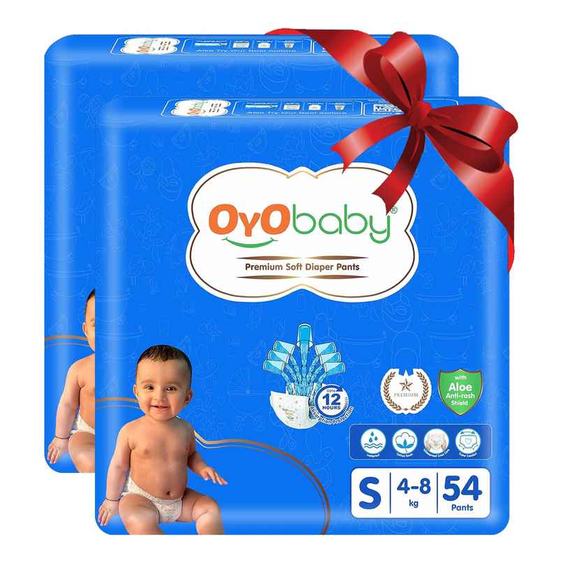 Oyo Baby S Size Diapers S Anti Rash Diapers, 4.0 Kg - 8.0 Kg Pack Of 2 Oyo Baby S Size Diapers S Anti Rash Diapers, 4.0 Kg - 8.0 Kg Pack Of 2