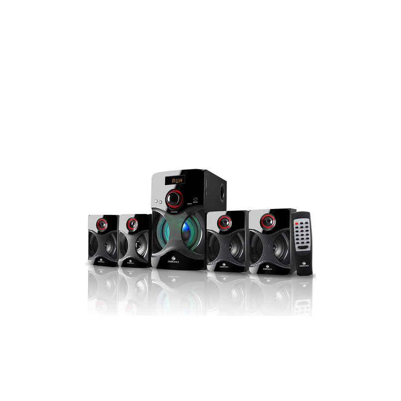 Zebronics BT4440RUCF 4.1, 60W, Multimedia Speaker, BT, USB, SD, AUX,10.92cm Front Firing Woofer