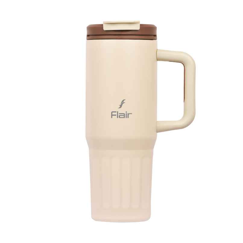 FLAIR Vogue Insulated Stainless Steel Tumbler with Lid | Beige - 750 ml