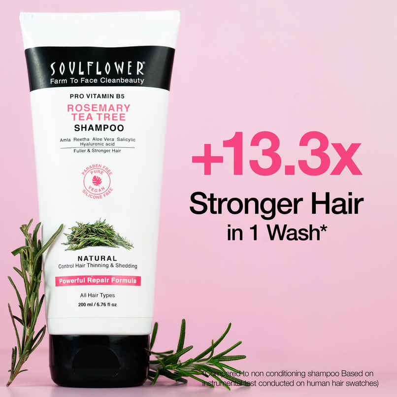 Soulflower Pro Vitamin B5 Rosemary Tea Tree Shampoo