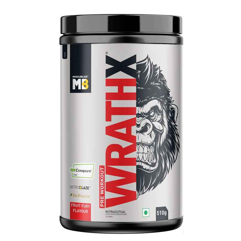 MuscleBlaze Pre Workout WrathX, (Fruit Fury, 30 Servings) MuscleBlaze Pre Workout WrathX, (Fruit Fury, 30 Servings)