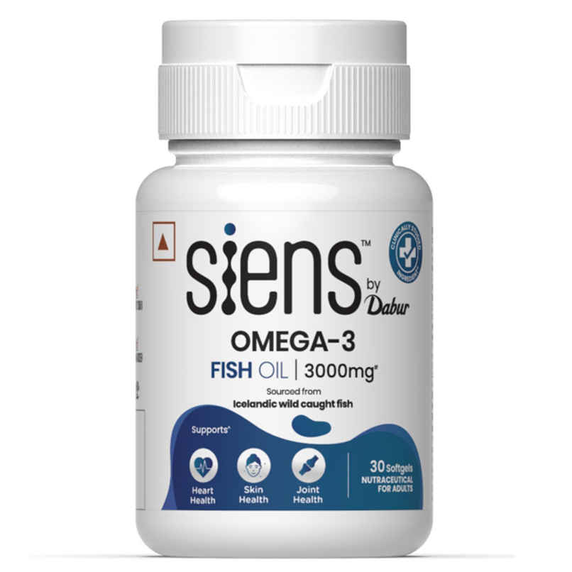 Siens By Dabur Omega-3 Fish Oil Capsules Capsules For Men & Women 30 Softgels
