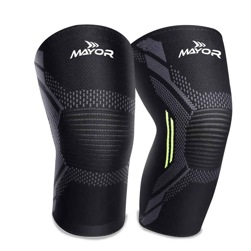 Mayor Active Knee Support | Pain Relief & Comfort for Gym, Running & Yoga Knee Support | Black Mayor Active Knee Support | Pain Relief & Comfort for Gym, Running & Yoga Knee Support | Black