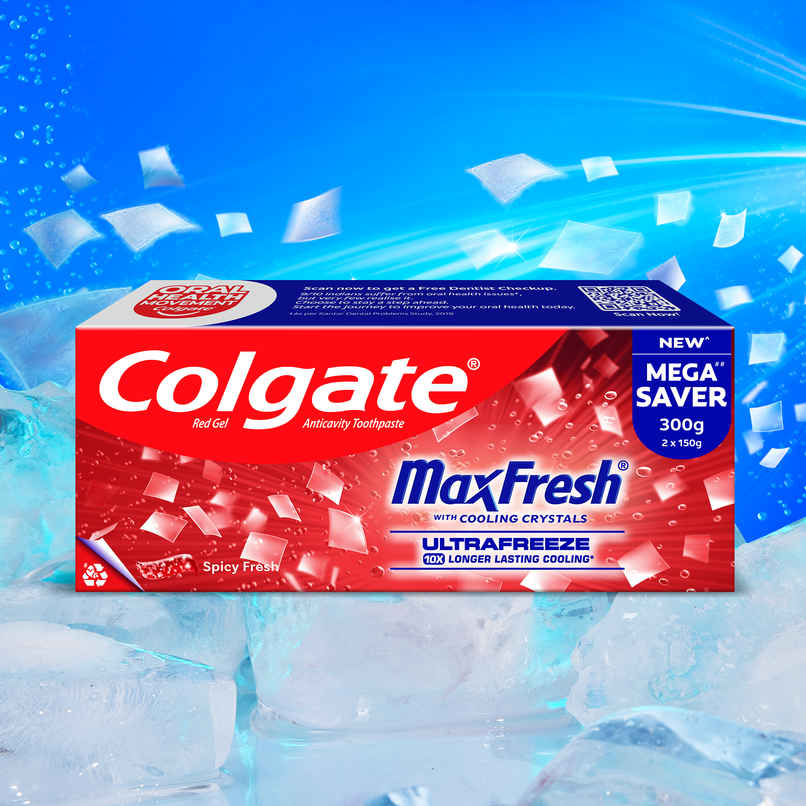 Colgate MaxFresh Toothpaste, Red Gel Paste with Menthol for Super Fresh Breath (Spicy Fresh)