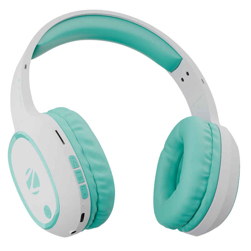 ZEBRONICS Thunder Bluetooth 5.3 Wireless Over Ear Headphones with 60H Backup, Gaming Mode, Dual Pairing, Enc, Aux, Micro Sd, Voice Assistant, Comfortable Earcups, Call Function - Sea Green
