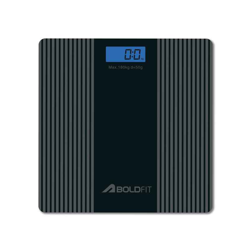 Boldfit Weight Machine for Body Weight Weighing | Digital Large LCD Display - Black | Nexus