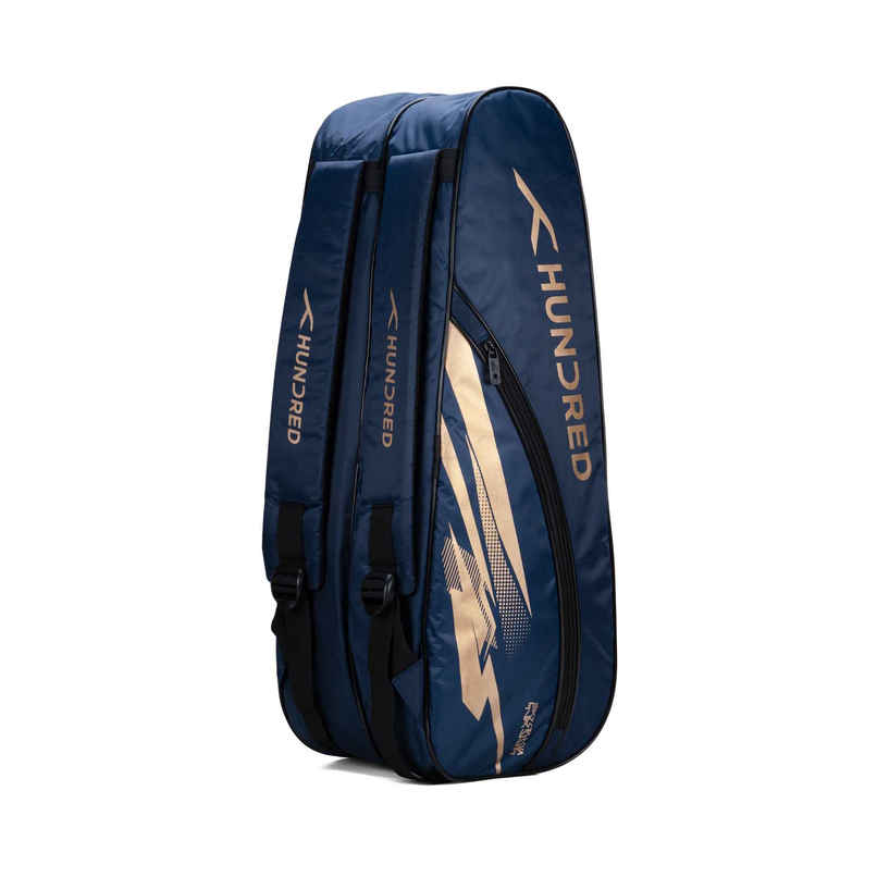 Hundred Cosmogear Badminton Kit-Bag | Navy|Double Zipper|Bag With Front Zipper Pocket Hundred Cosmogear Badminton Kit-Bag | Navy|Double Zipper|Bag With Front Zipper Pocket