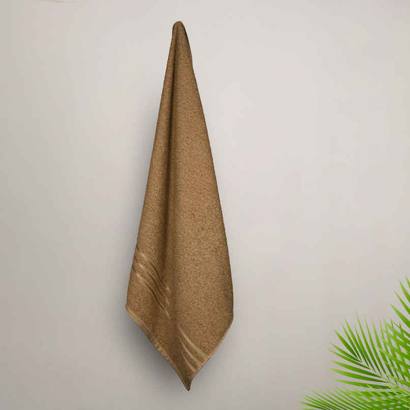 Mytrident Cotton Bath Towel | 400 GSM | Towels for Bath - Coconut Shell