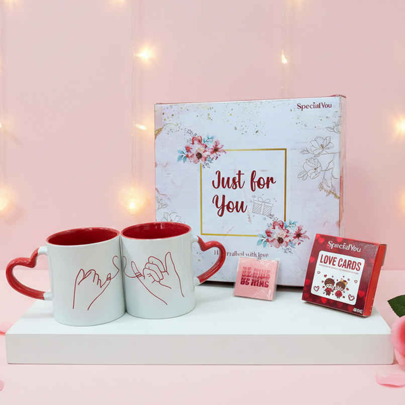 Couples Gift Hamper with Mugs, Keychain & Love Cards | Special You