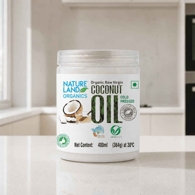 Natureland Organics Coconut Cold Pressed Oil (Nariyal Oil) Natureland Organics Coconut Cold Pressed Oil (Nariyal Oil)