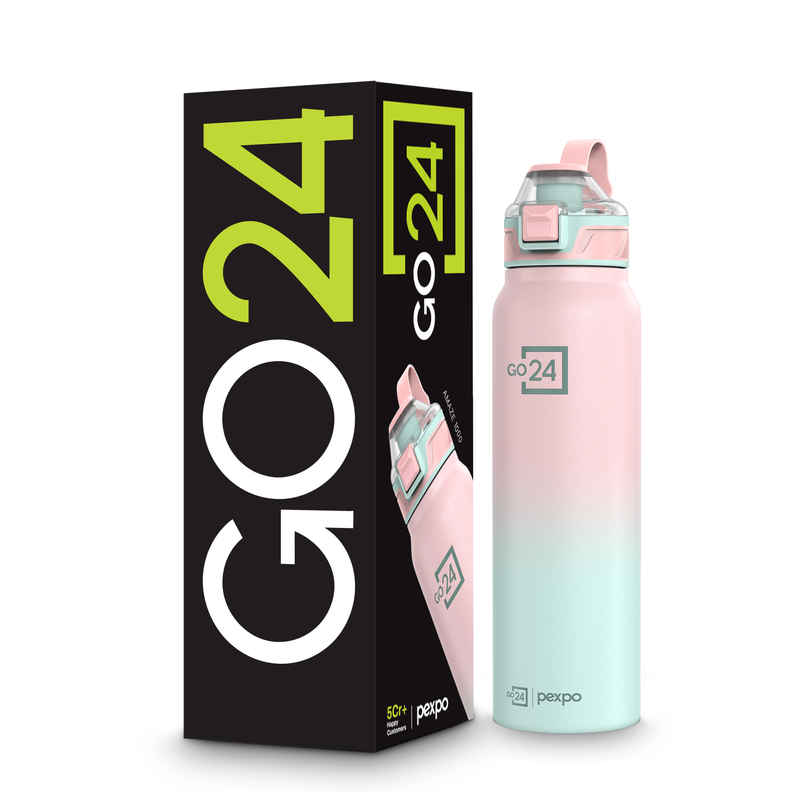 Go24 | Pexpo Amaze Hot & Cold Stainless Steel Water Bottle Vacuum Insulated | 940 ml Go24 | Pexpo Amaze Hot & Cold Stainless Steel Water Bottle Vacuum Insulated | 940 ml