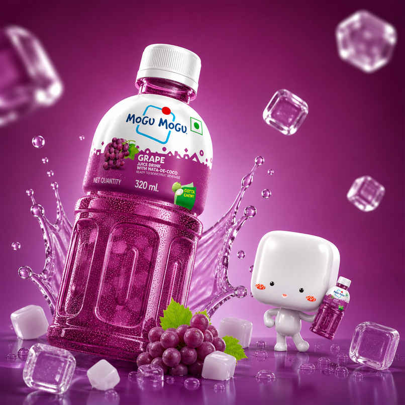 Mogu Mogu Grape Fruit Drink with Nata de Coco