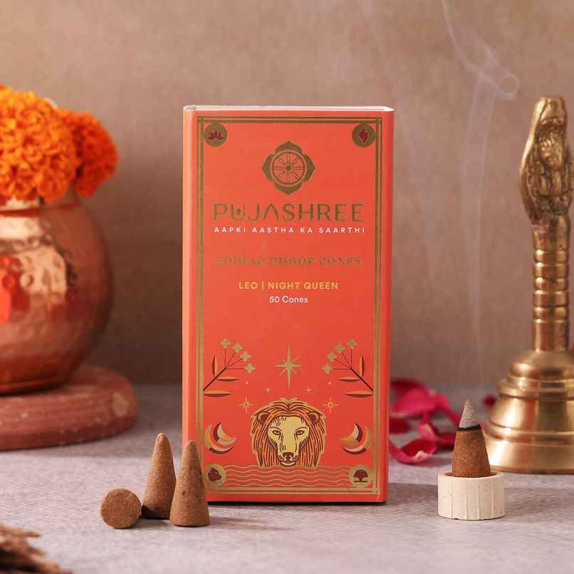 Pujashree Zodiac Dhoop Cones | Leo - Night Queen