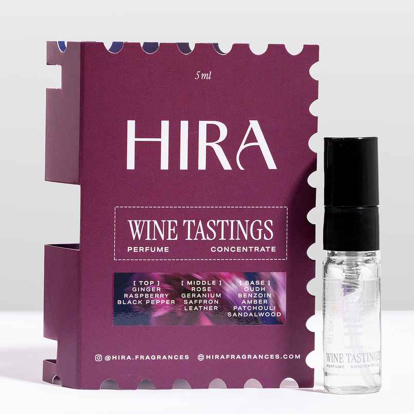 HIRA Wine Tastings Eau De Perfume Mini for Women with Ginger, Rose, Sandalwood Notes HIRA Wine Tastings Eau De Perfume Mini for Women with Ginger, Rose, Sandalwood Notes