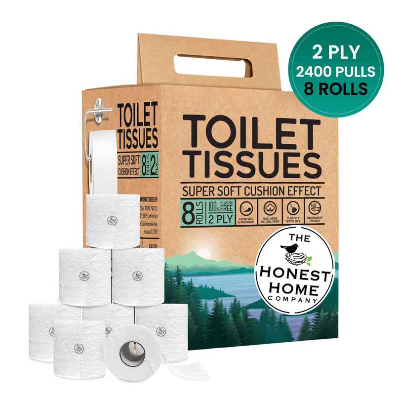 The Honest Home Company Toilet Roll (2 Ply) - Pack of 8 The Honest Home Company Toilet Roll (2 Ply) - Pack of 8