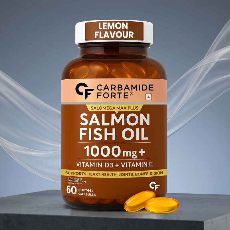 Carbamide Forte Salmon Omega 3 Fish Oil Capsules | Salmon Fish Oil Omega 3 Capsule 1000mg 60 Softgel Carbamide Forte Salmon Omega 3 Fish Oil Capsules | Salmon Fish Oil Omega 3 Capsule 1000mg 60 Softgel