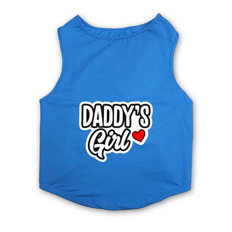 PawsIndia Sleeveless Printed Dog T-Shirt - Daddy's Girl | S - Blue PawsIndia Sleeveless Printed Dog T-Shirt - Daddy's Girl | S - Blue