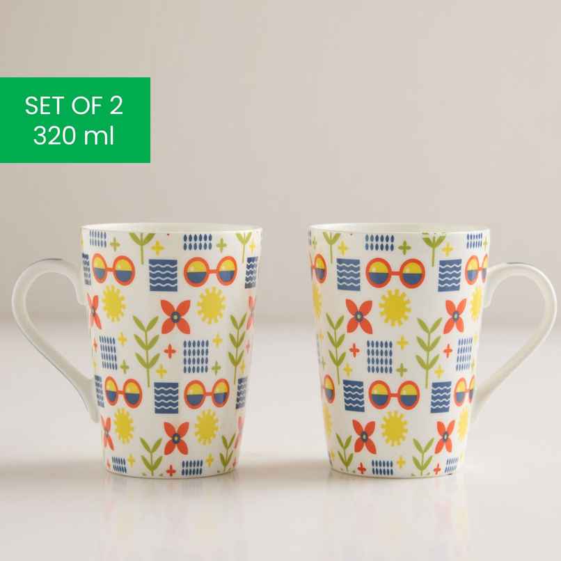 United Colors of Benetton Bone China Printed Mug | Microwave Safe | Gift Set - 320 ml United Colors of Benetton Bone China Printed Mug | Microwave Safe | Gift Set - 320 ml