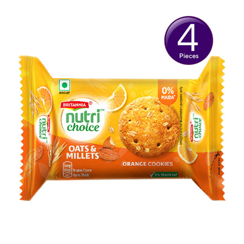 Britannia Nutrichoice Oats Orange & Almond Biscuits |  Combo
